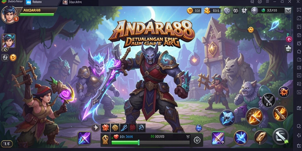 Tampilan mengesankan dari gameplay ARPG ANDARA88.