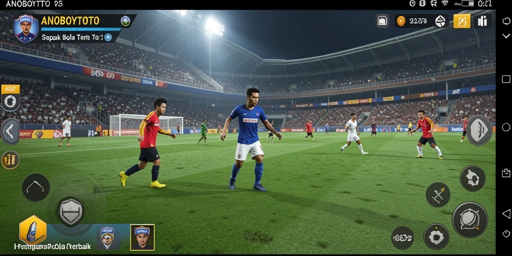 Tampilan gameplay ANOBOYTOTO yang seru dalam pertandingan sepak bola.