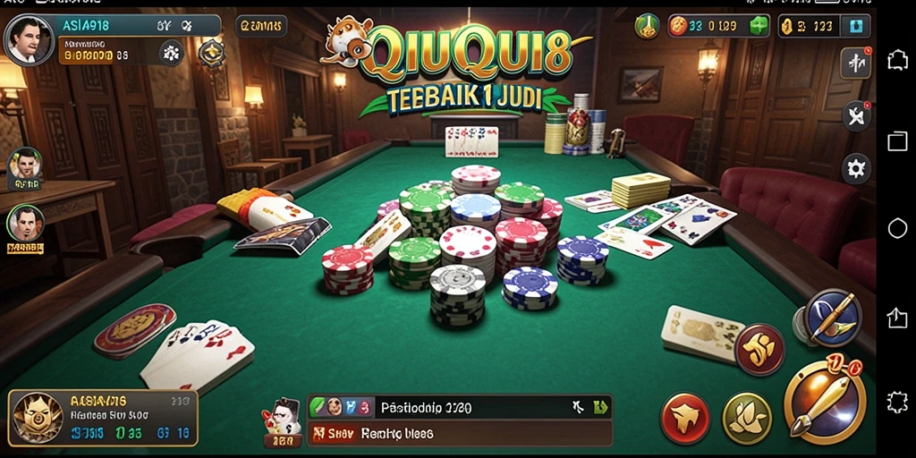 Tampilan gameplay QiuQiu yang seru dan menantang.