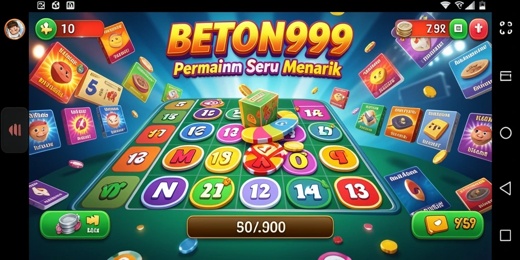 Screenshot gameplay Bingo BETON999 yang seru dan interaktif.