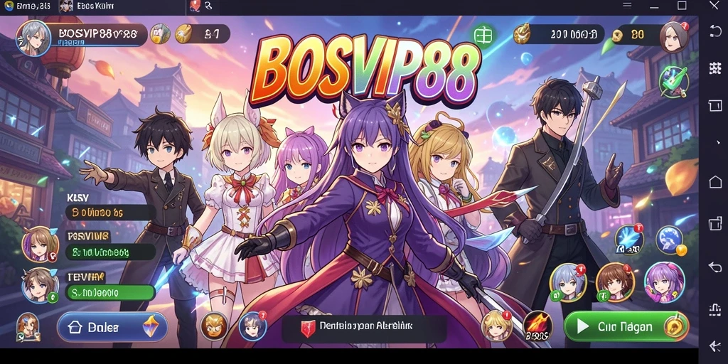 Tampilan gameplay BOSVIP88 yang menarik dengan karakter anime ikonik.