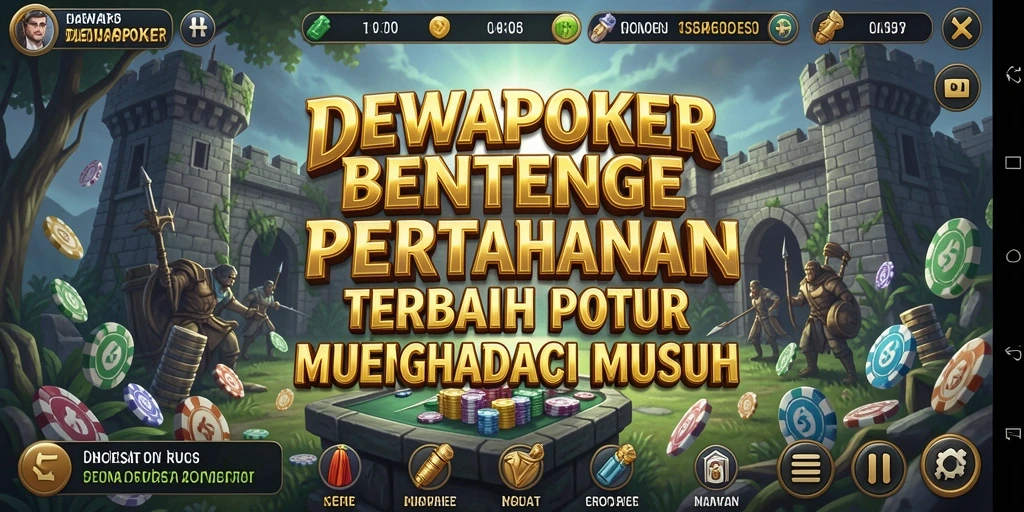 Tampilan gameplay DEWAPOKER dengan strategi Tower Defense yang menarik.
