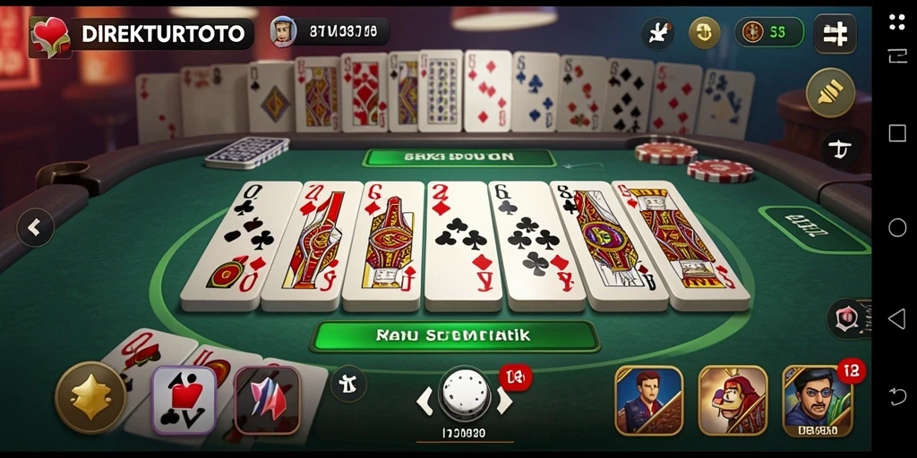 Screenshot gameplay DIREKTURTOTO yang menunjukkan keseruan permainan Domino.