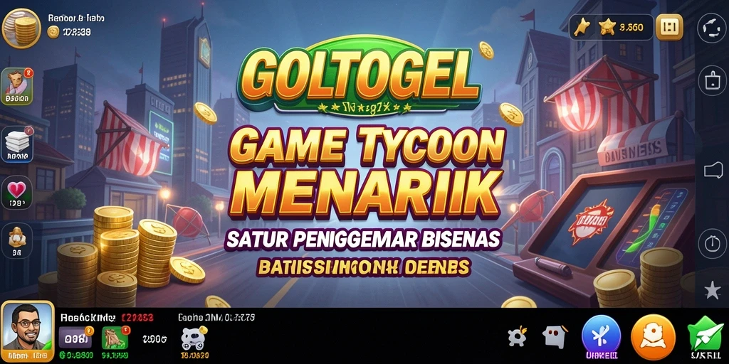 Tampilan gameplay menegangkan dari GOLTOGEL dengan elemen Tycoon.