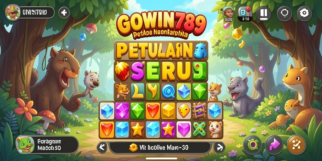Screenshot gameplay yang menampilkan keseruan permainan Match-3.