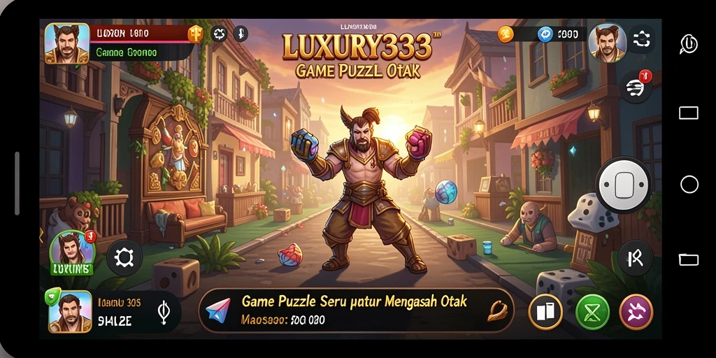 Screenshot utama LUXURY333 menunjukkan gameplay teka-teki yang seru.