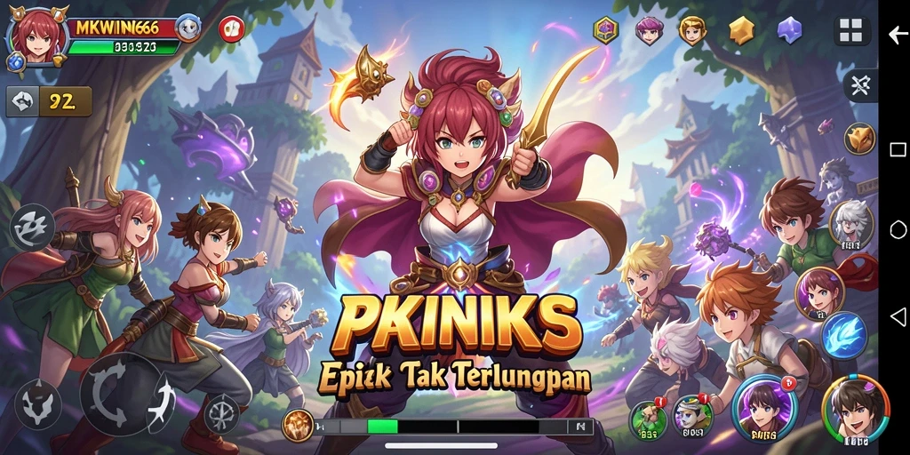 Tangkapan layar gameplay <strong>MKWIN666</strong> yang menampilkan aksi karakter Anime.