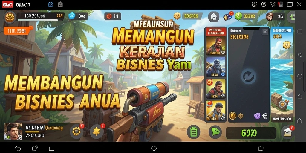 Tampilan gameplay menarik dari OLX17 yang mencerminkan dunia Tycoon.