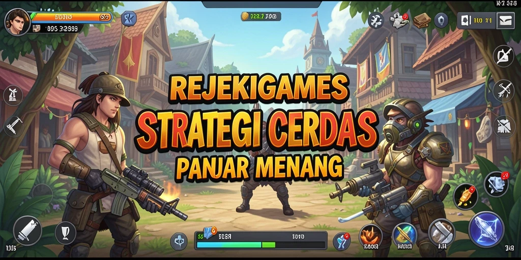 Tampilan menarik dari gameplay strategi di REJEKIGAMES.
