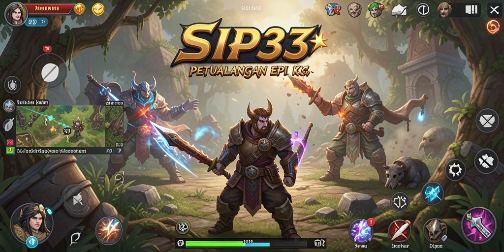 Screenshot menampilkan pertarungan seru di dunia fantasi SIP33.