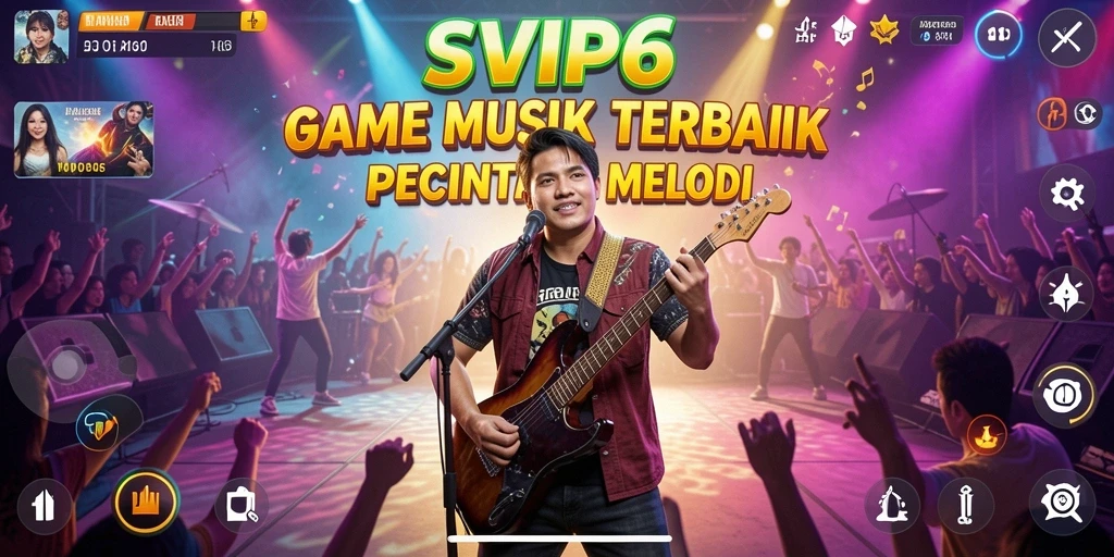 Gameplay SVIP6 dengan beragam lagu dan tantangan menarik.