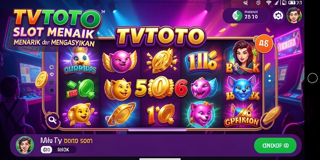 Screenshot gameplay TVTOTO dengan fitur slot yang mengasyikkan.