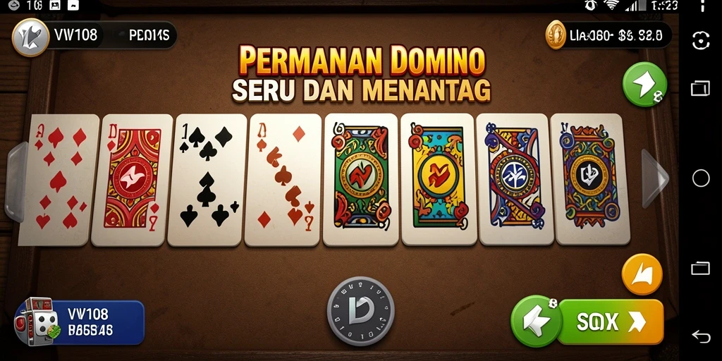 Menampilkan gameplay menarik dari VW108 dalam permainan Domino.