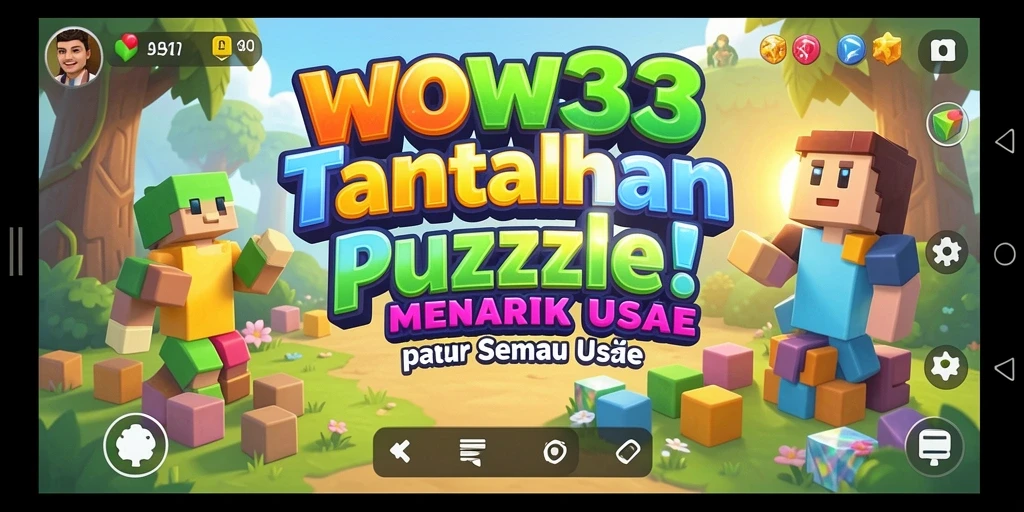 Tampilan gameplay <strong>WOW33</strong> menampilkan tantangan puzzle yang menarik.