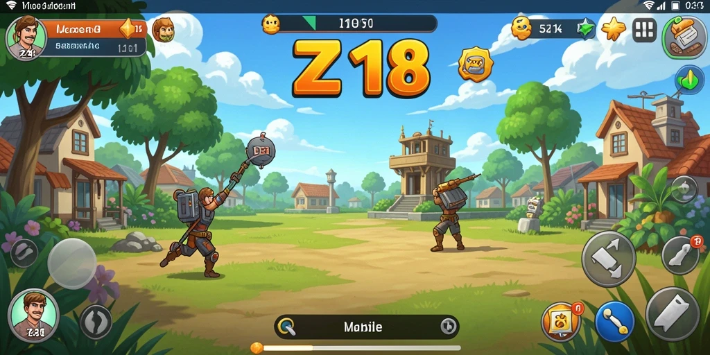 Tampilan permainan Idle yang menarik dan interaktif pada Z18.